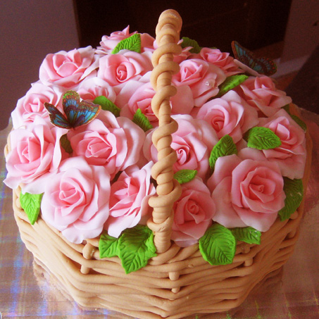 Торт «Корзина с цветами»