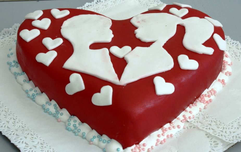 Торт сердце из мастики - 55 фото