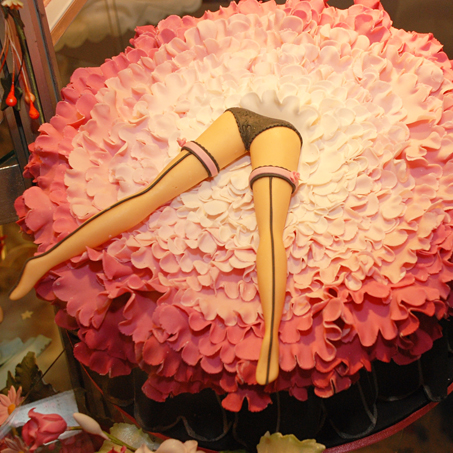 Эротический торт Ножки, украшенный сахарной мастикой